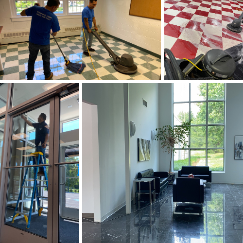 Expert performing commercial cleaning in Philadelphia office