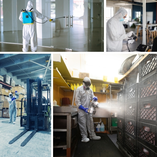 EPA-approved disinfectants applied by professionals for safer workplaces