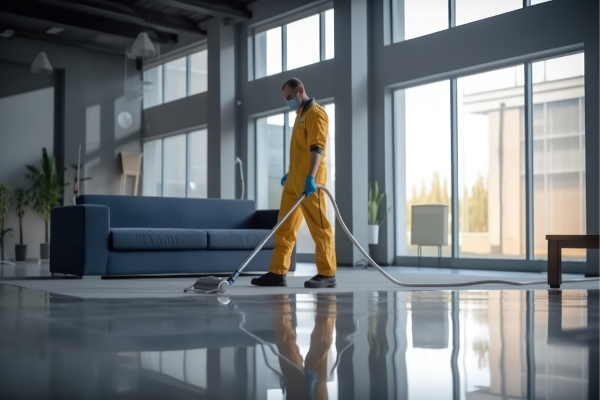 Skilled janitorial staff providing expert office cleaning in Reading, PA.