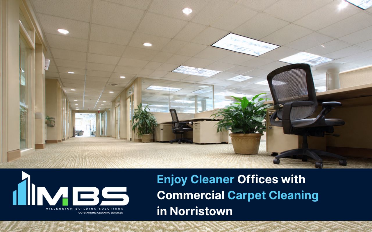 Commercial carpet cleaning in Norristown restoring clean office carpets for a professional look
